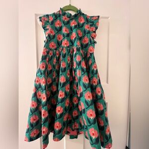 Pink Chicken Girls Leila Ikat Floral Dress Size 7Y